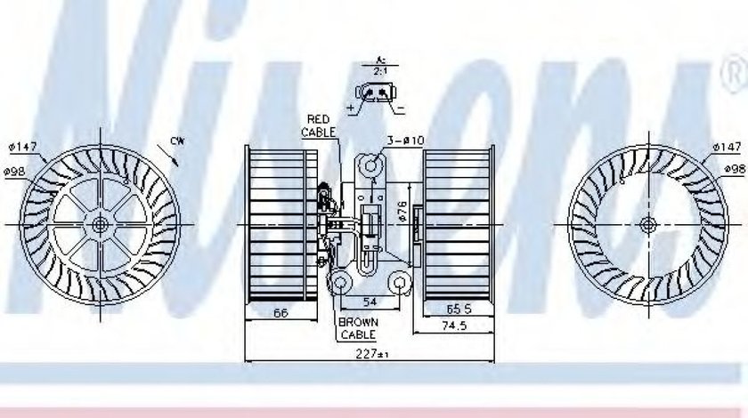 Ventilator, habitaclu LAND ROVER RANGE ROVER III (LM) (2002 - 2012) NISSENS 87114 piesa NOUA