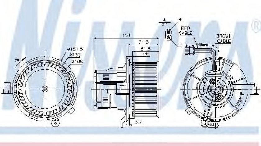 Ventilator, habitaclu MERCEDES E-CLASS Cupe (C207) (2009 - 2016) NISSENS 87109 piesa NOUA