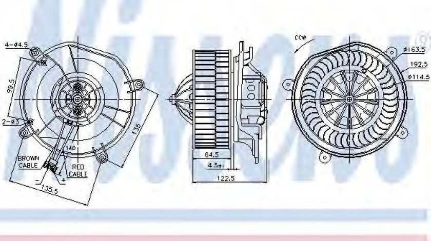 Ventilator, habitaclu MERCEDES E-CLASS (W211) (2002 - 2009) NISSENS 87103 piesa NOUA
