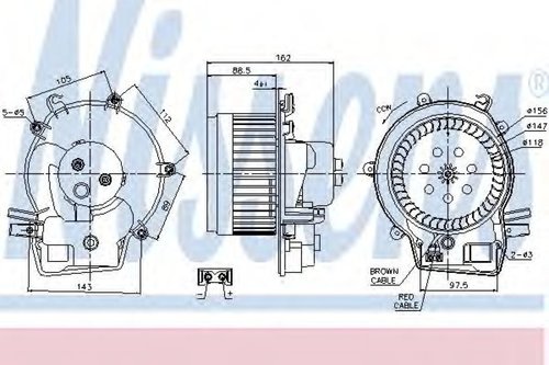 Ventilator, habitaclu MERCEDES G-CLASS (W463) (1989 - 2016) NISSENS 87111 piesa NOUA