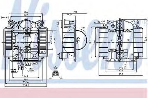 Ventilator, habitaclu MERCEDES S-CLASS Cupe (C216) (2006 - 2013) NISSENS 87110 piesa NOUA