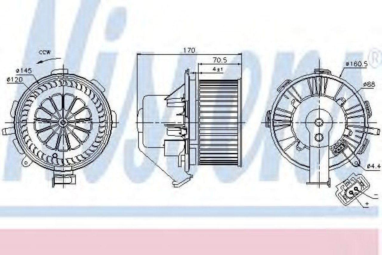 Ventilator, habitaclu MERCEDES SPRINTER 3,5-t bus (906) (2006 - 2016) NISSENS 87105 piesa NOUA