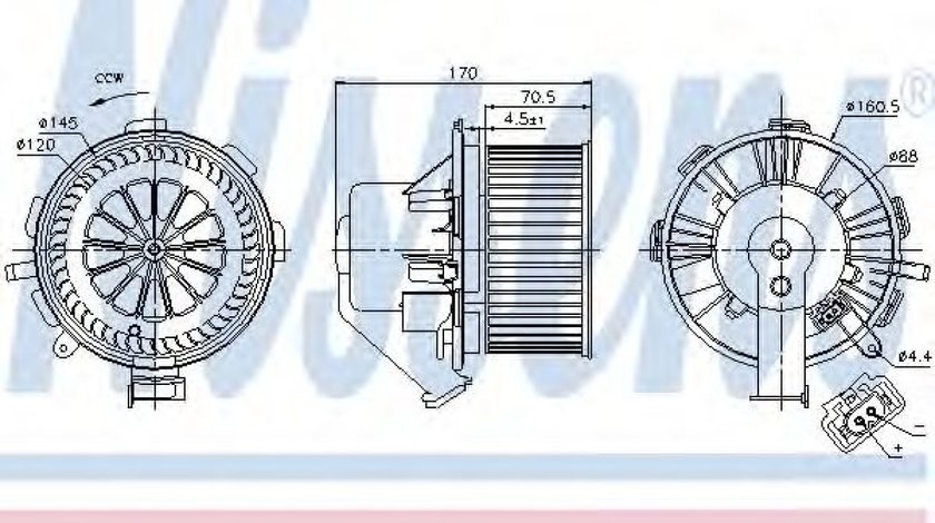 Ventilator, habitaclu MERCEDES SPRINTER 3,5-t caroserie (906) (2006 - 2016) NISSENS 87106 piesa NOUA