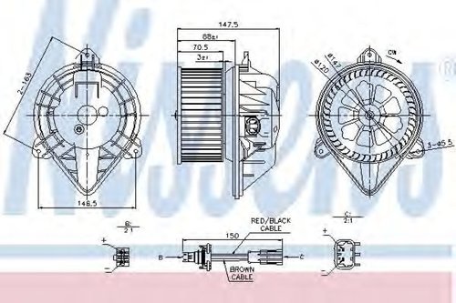 Ventilator, habitaclu NISSAN INTERSTAR caroserie (X70) (2002 - 2016) NISSENS 87024 piesa NOUA