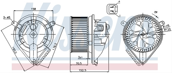 Ventilator, Habitaclu Nissens Mercedes-Benz 87156