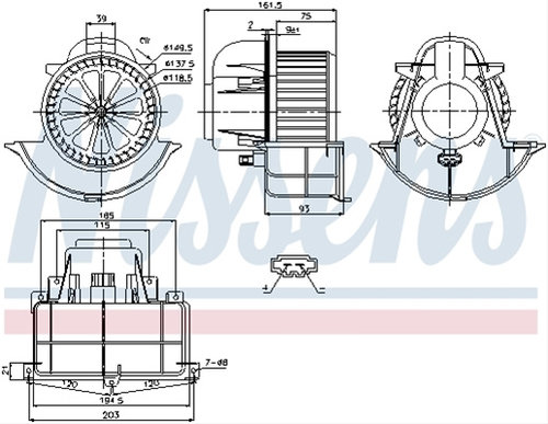 Ventilator, Habitaclu Nissens Porsche 87139