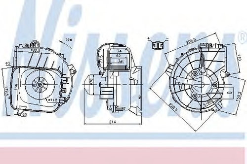 Ventilator, habitaclu OPEL CORSA C (F08, F68) (2000 - 2009) NISSENS 87084 piesa NOUA