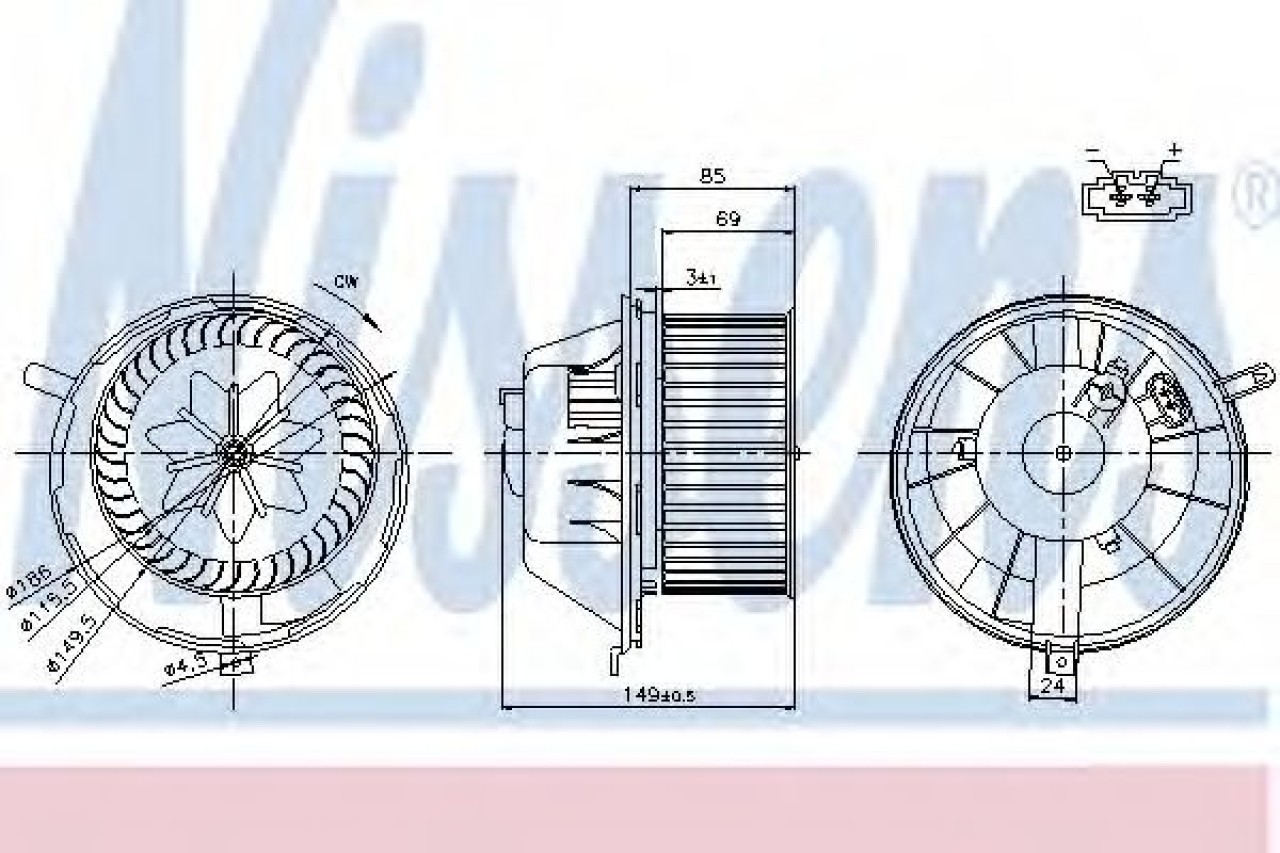 Ventilator, habitaclu SEAT ALTEA (5P1) (2004 - 2016) NISSENS 87034 piesa NOUA