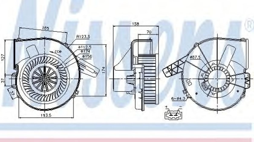 Ventilator, habitaclu SKODA FABIA III (NJ3) (2014 - 2016) NISSENS 87028 piesa NOUA