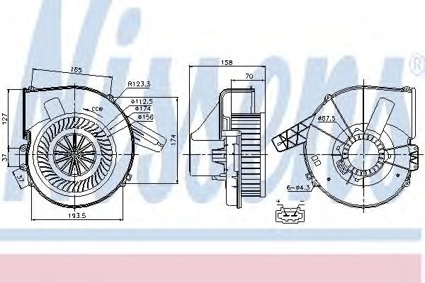 Ventilator, habitaclu SKODA ROOMSTER Praktik (5J) (2007 - 2015) NISSENS 87028 piesa NOUA