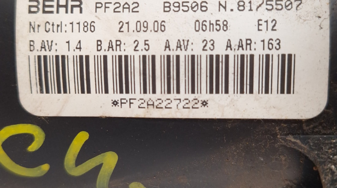 Ventilator Habitaclu / Ventilator Aeroterma Volan Pe Stanga LHD Citroen C4 1 (LC) 2004 - 2010 PF2A2B9506, B9506N815507, B9506 N 81-5507