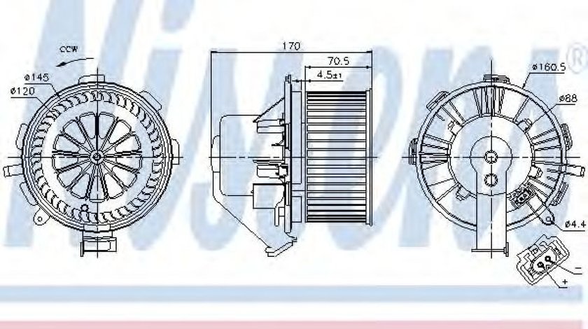 Ventilator, habitaclu VW CRAFTER 30-50 platou / sasiu (2F) (2006 - 2016) NISSENS 87106 piesa NOUA