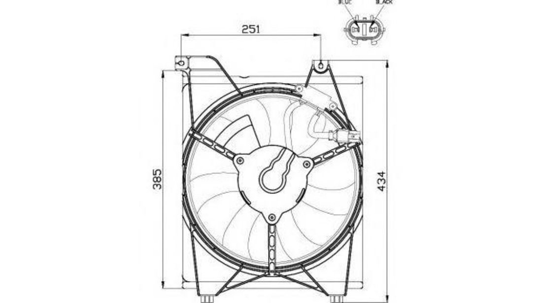 Ventilator racire Kia RIO II limuzina (JB) 2005-2016 #2 253801G050