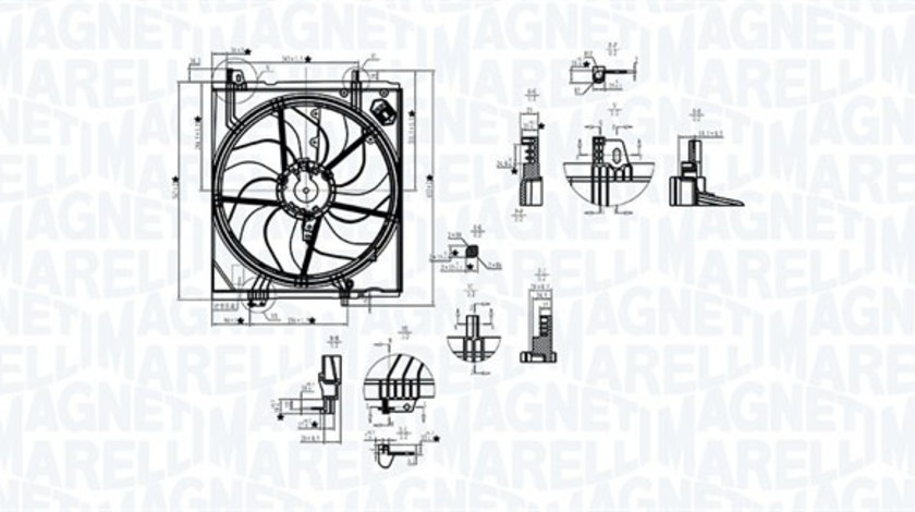 Ventilator, radiator (069422787010 MAGNETI MARELLI) NISSAN,RENAULT