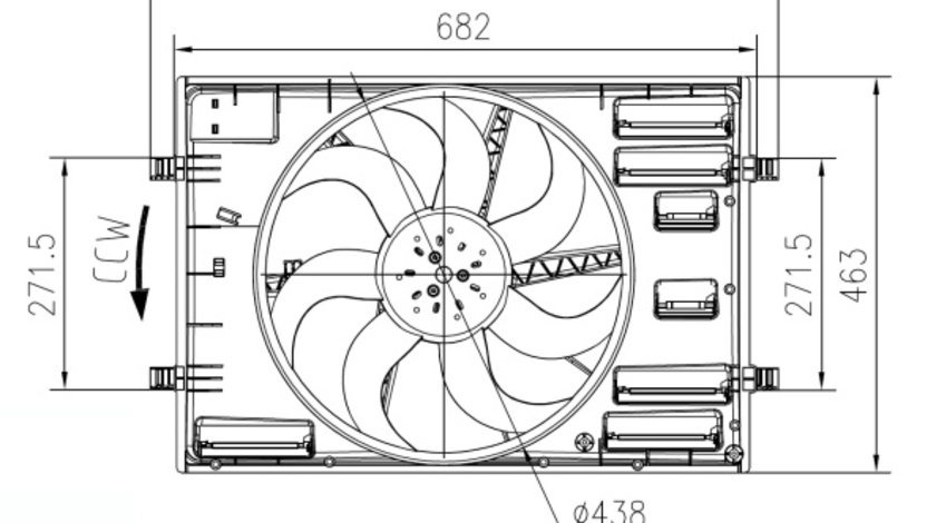 Ventilator, radiator (47916 NRF) AUDI,SEAT,SKODA,VW