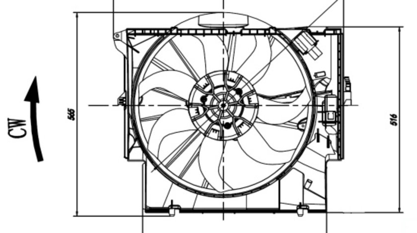 Ventilator, radiator (47923 NRF) BMW