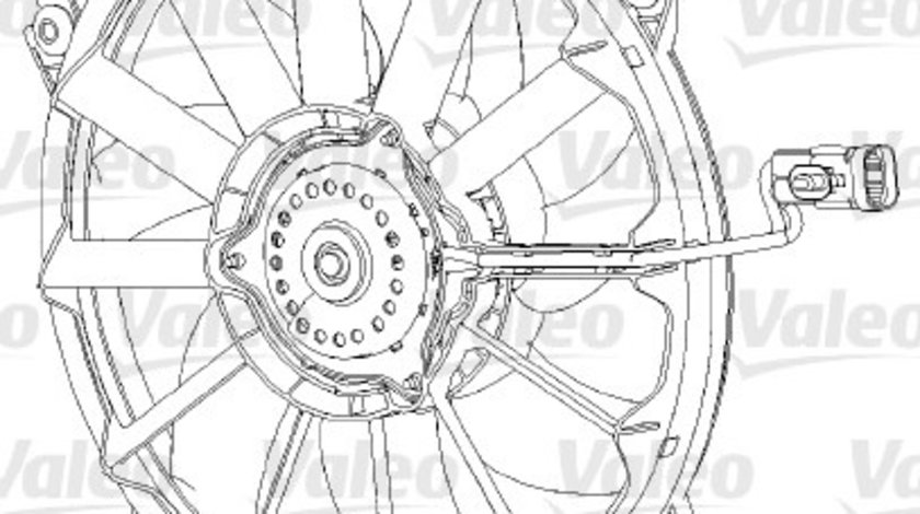Ventilator, radiator (696091 VALEO) Citroen,DS,FIAT,LANCIA,PEUGEOT