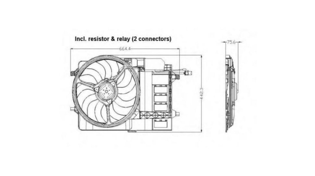 Ventilator radiator apa MINI MINI (R50, R53) 2001-2006 #2 0502747