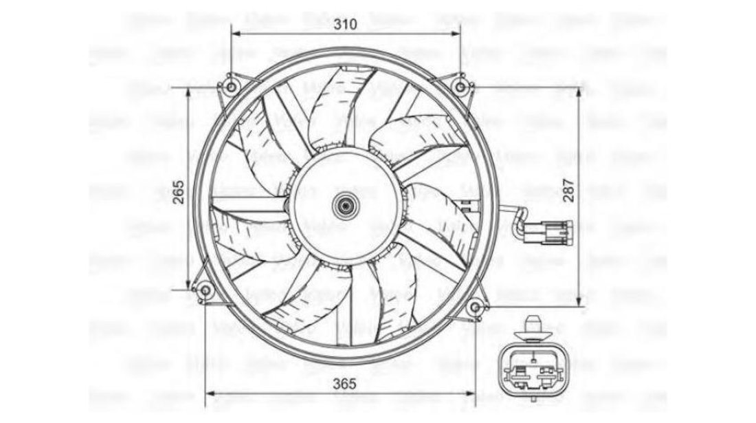 Ventilator radiator apa Peugeot EXPERT Tepee (VF3V_) 2007-2016 #3 1250G0