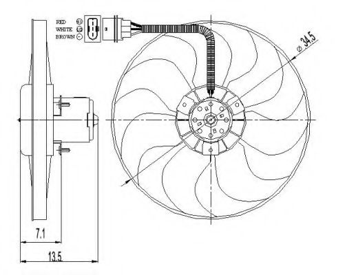 Ventilator, radiator AUDI A3 (8L1) (1996 - 2003) NRF 47397 piesa NOUA