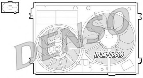 Ventilator, radiator AUDI A3 (8P1) (2003 - 2012) DENSO DER32012 piesa NOUA