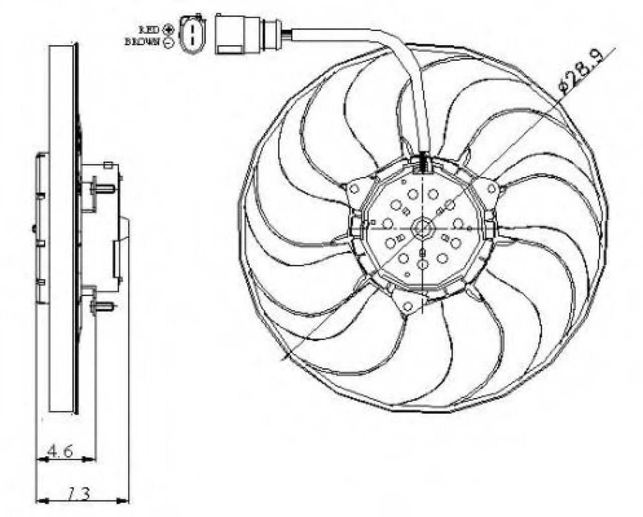 Ventilator, radiator AUDI A3 Sportback (8PA) (2004 - 2013) NRF 47381 piesa NOUA