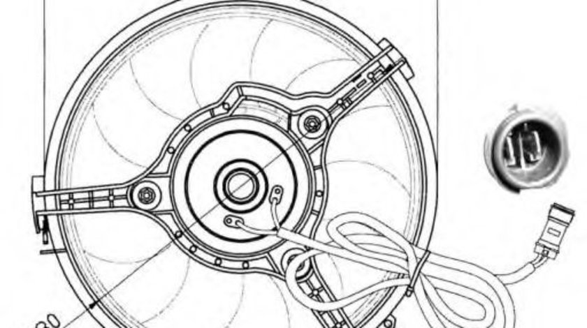 Ventilator, radiator AUDI A4 (8D2, B5) (1994 - 2001) NRF 47023 piesa NOUA