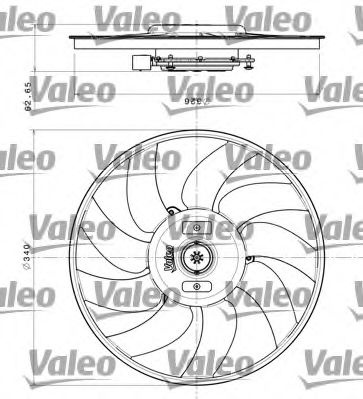 Ventilator, radiator AUDI A4 Allroad (8KH, B8) (2009 - 2016) VALEO 696349 piesa NOUA