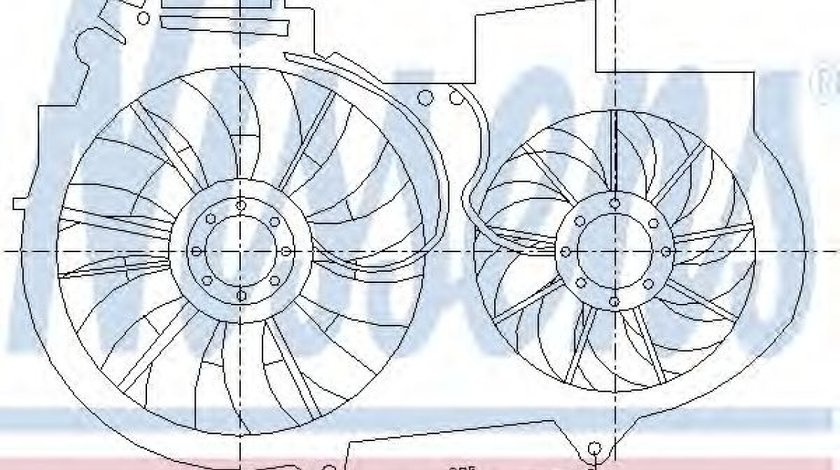 Ventilator, radiator AUDI A4 Avant (8ED, B7) (2004 - 2008) NISSENS 85247 piesa NOUA