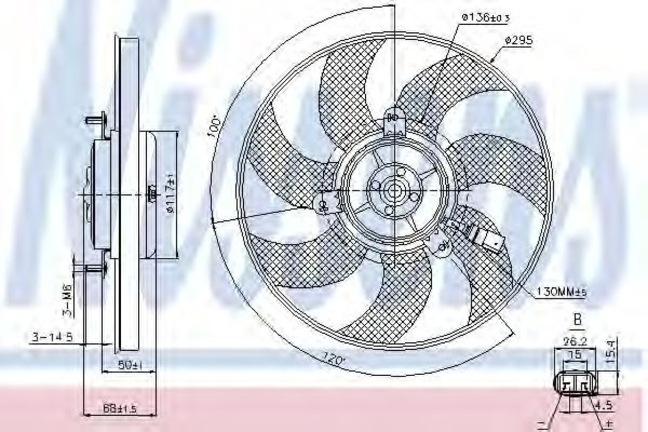 Ventilator, radiator AUDI TT Roadster (8J9) (2007 - 2014) NISSENS 85733 piesa NOUA