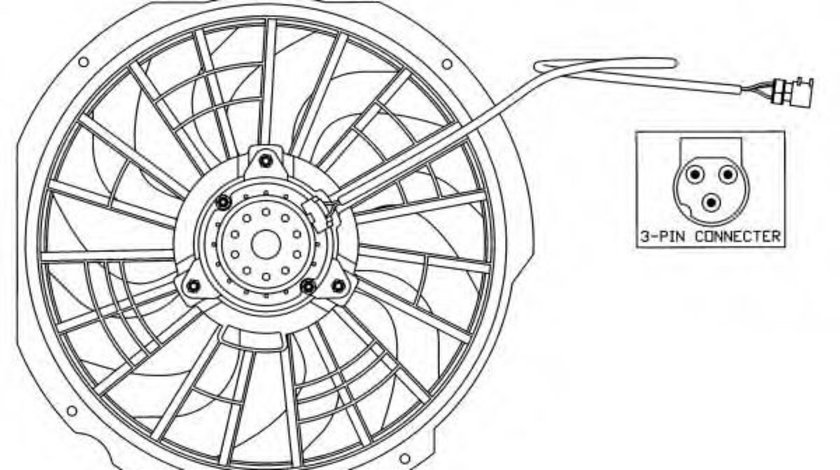 Ventilator, radiator BMW Seria 3 Cabriolet (E36) (1993 - 1999) NRF 47025 piesa NOUA