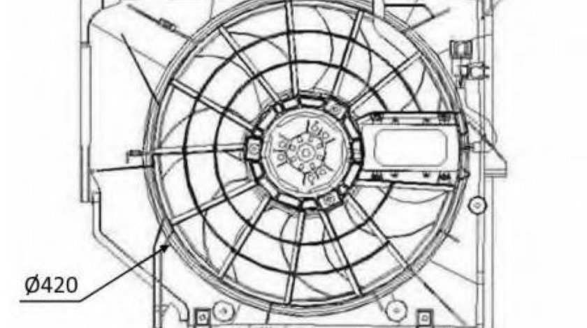 Ventilator, radiator BMW Seria 3 Compact (E46) (2001 - 2005) NRF 47026 piesa NOUA