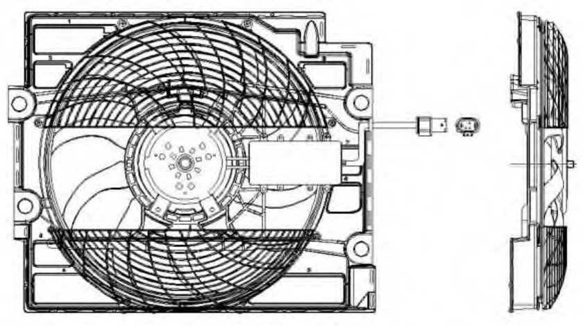 Ventilator, radiator BMW Seria 5 (E39) (1995 - 2003) NRF 47211 piesa NOUA