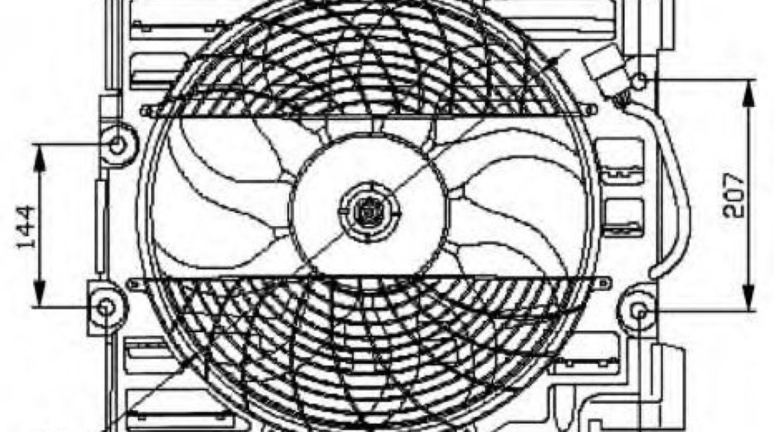 Ventilator, radiator BMW Seria 5 Touring (E39) (1997 - 2004) NRF 47029 piesa NOUA