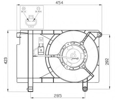 Ventilator, radiator CHEVROLET KALOS Limuzina (2005 - 2016) NRF 47471 piesa NOUA