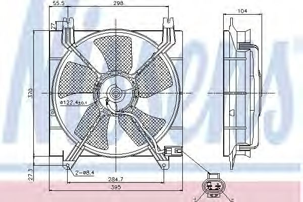 Ventilator, radiator CHEVROLET LACETTI Combi (J200) (2005 - 2016) NISSENS 85353 piesa NOUA