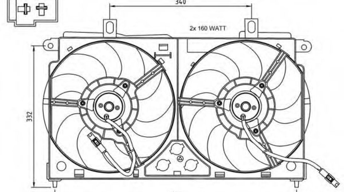 Ventilator, radiator CITROEN SAXO (S0, S1) (1996 - 2004) NRF 47048 piesa NOUA