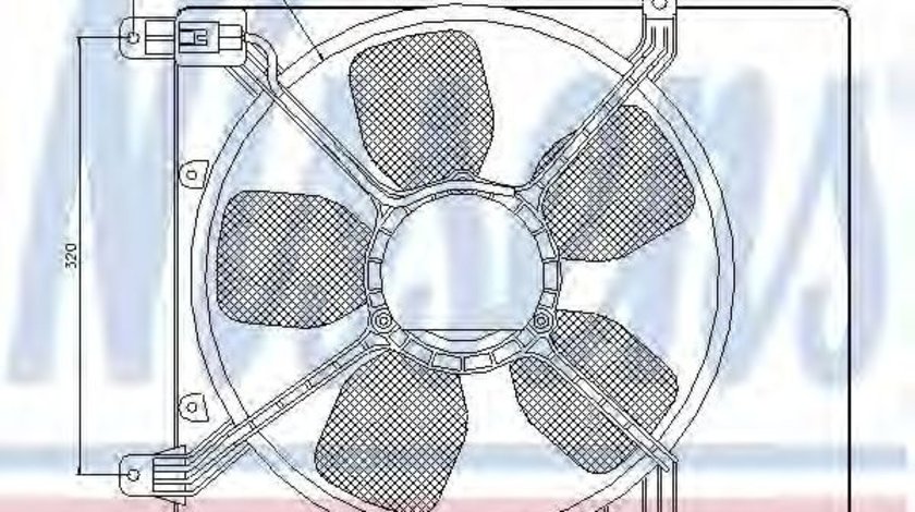 Ventilator, radiator DAEWOO NUBIRA (KLAJ) (1997 - 2016) NISSENS 85359 piesa NOUA