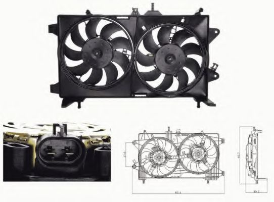 Ventilator, radiator FIAT IDEA (350) (2003 - 2016) NRF 47676 piesa NOUA