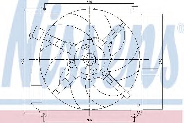 Ventilator, radiator FIAT MAREA (185) (1996 - 2007) NISSENS 85167 piesa NOUA