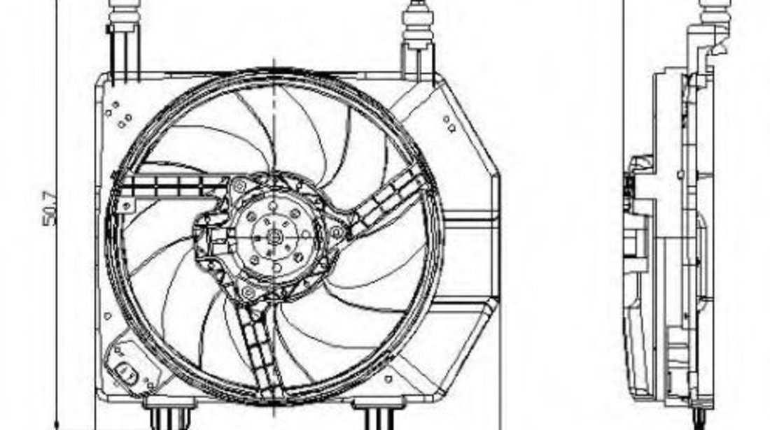 Ventilator, radiator FORD FIESTA IV (JA, JB) (1995 - 2002) NRF 47077 piesa NOUA