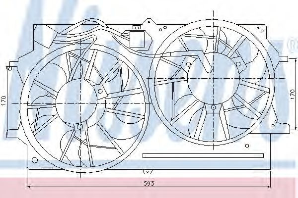 Ventilator, radiator FORD FOCUS (DAW, DBW) (1998 - 2007) NISSENS 85215 piesa NOUA