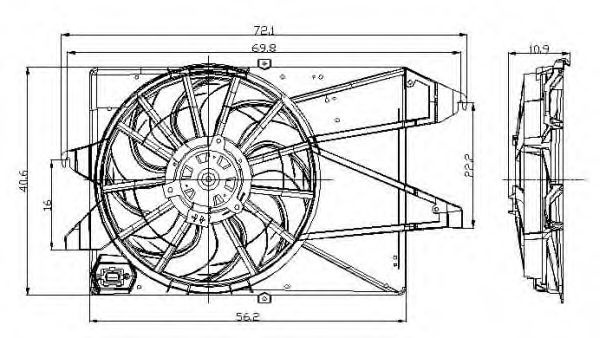 Ventilator, radiator FORD MONDEO III (B5Y) (2000 - 2007) NRF 47005 piesa NOUA