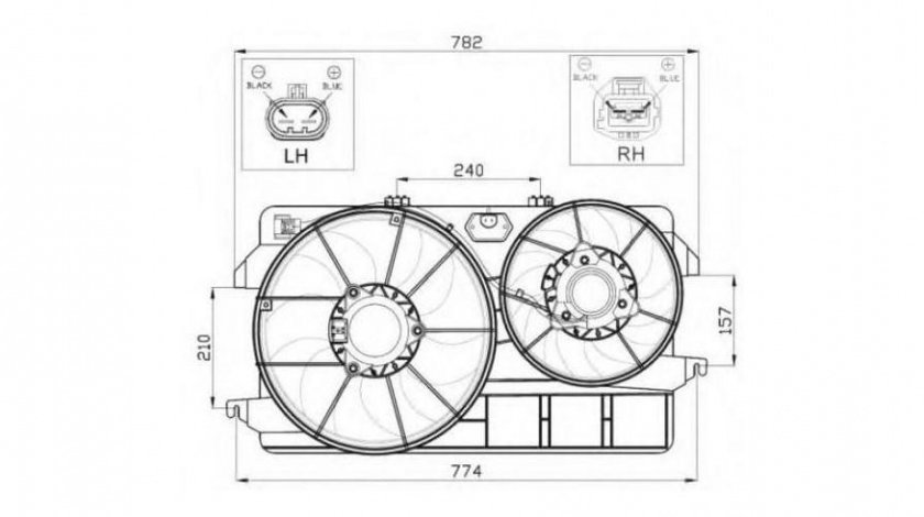 Ventilator, radiator Ford TOURNEO CONNECT 2002-2016 #3 098102N