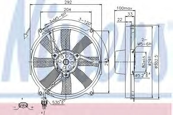 Ventilator, radiator MERCEDES E-CLASS Combi (S210) (1996 - 2003) NISSENS 85702 piesa NOUA