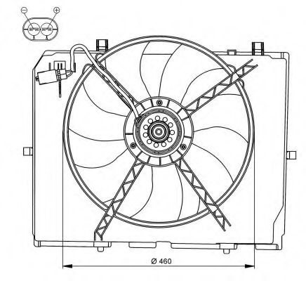 Ventilator, radiator MERCEDES E-CLASS Combi (S210) (1996 - 2003) NRF 47066 piesa NOUA