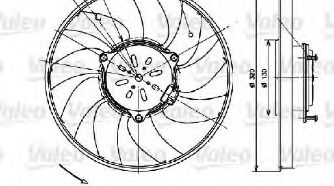 Ventilator, radiator MERCEDES SPRINTER 3,5-t caroserie (906) (2006 - 2016) VALEO 696082 piesa NOUA