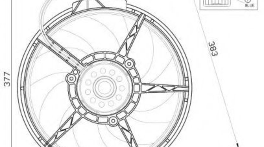 Ventilator, radiator MERCEDES VITO bus (638) (1996 - 2003) NRF 47445 piesa NOUA