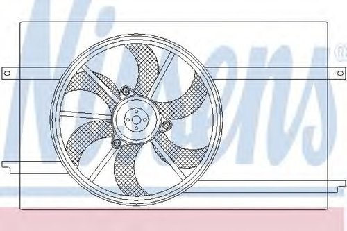 Ventilator, radiator MITSUBISHI COLT CZC Cabriolet (RG) (2006 - 2009) NISSENS 85593 piesa NOUA