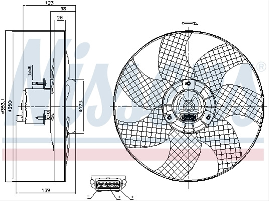 Ventilator, Radiator Nissens Ford 85542